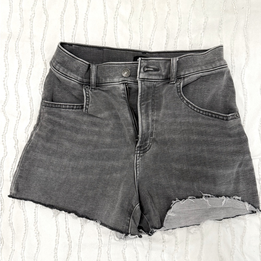 Express Gray Denim Women's Shorts cut off details